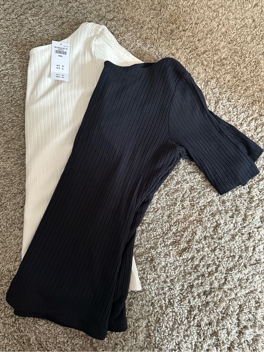 Abercrombie & Fitch Half-Sleeve Wide Rib Boatneck Top Bundle